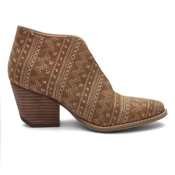 AMUSE SOCIETY  x MATISSE Tan Geometric Cruz Ankle Bootie - Womens size 9M - Picture 1 of 11